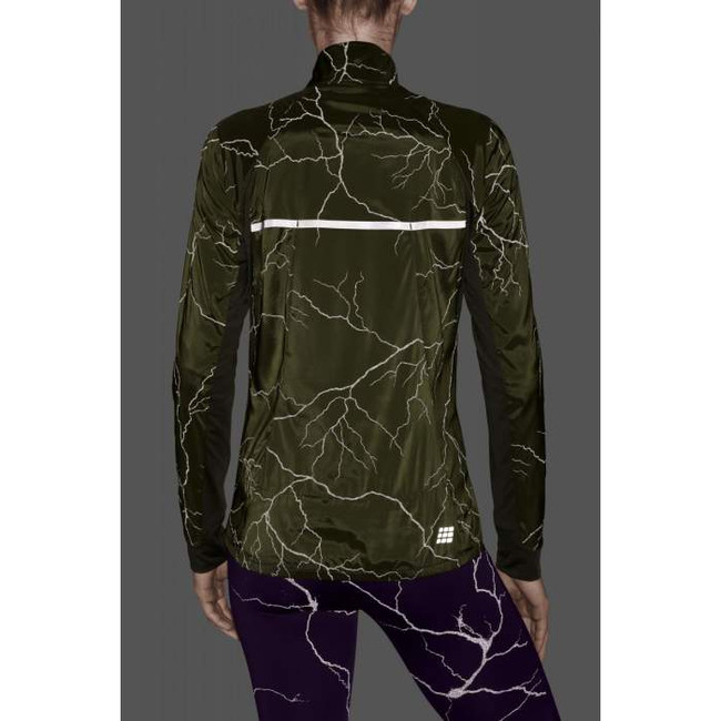 Damska kurtka odblaskowa - wiatrówka sportowa CEP Reflective zielona