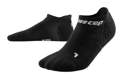 Damskie skarpety kompresyjne sportowe CEP Ultralight no show stopki czarne - nowa kolekcja