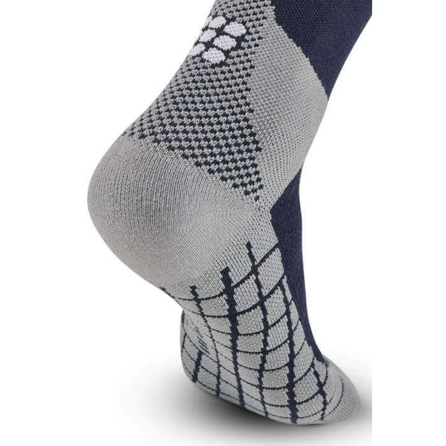 Damskie skarpety kompresyjne trekkingowe CEP z wełną Hiking Light Merino krótkie niebieske