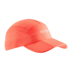 Sportowa czapka z daszkiem do biegania CEP unisex koralowa