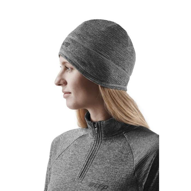 Sportowa czapka zimowa do biegania CEP unisex ciemnoszara