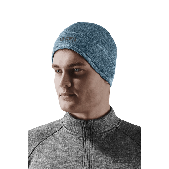 Sportowa czapka zimowa do biegania CEP unisex niebieska
