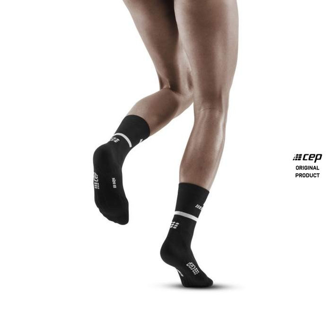Damskie skarpety kompresyjne sportowe CEP The Run 4.0 krótkie czarne