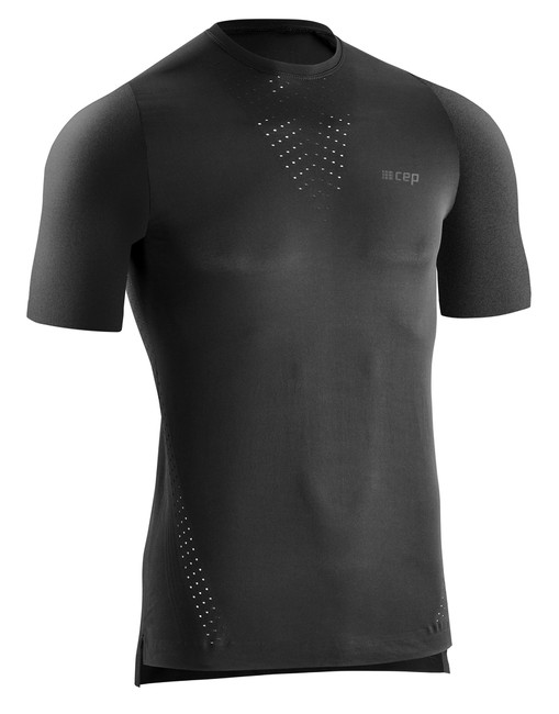Męska koszulka sportowa z krótkim rękawem  CEP Ultralight czarna