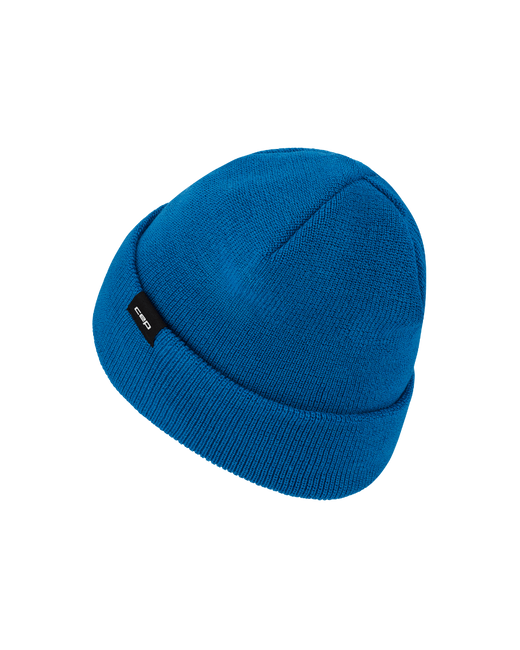 Ciepła czapka beanie z wełną merino Core Run CEP niebieska