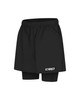 Damskie kompresyjne spodenki sportowe 2w1 CEP Core Run czarne