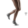 Damskie skarpety kompresyjne sportowe CEP Ultralight low-cut szare