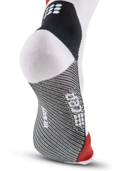 Damskie skarpety kompresyjne sportowe CEP The Run Limited krótkie białe - kolekcja limitowana
