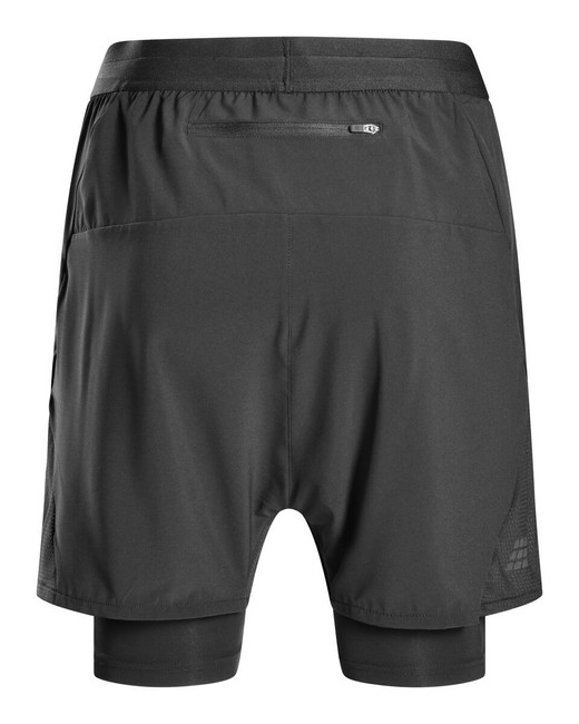 Damskie krótkie spodenki sportowe 2w1 czarne CEP The Run