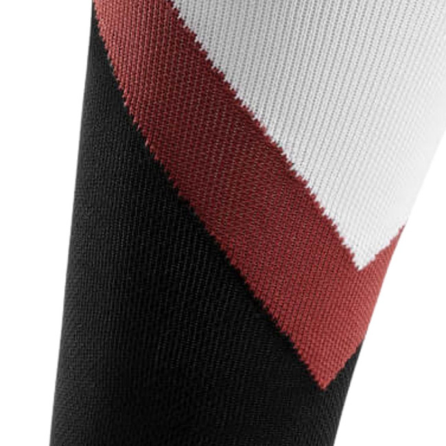 Damskie skarpety kompresyjne sportowe CEP Chevron wysokie biało-czarne
