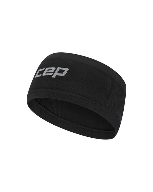 Lekka sportowa opaska na głowę do biegania unisex czarna Core Run CEP
