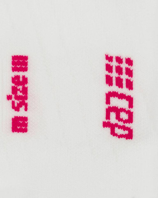 Damskie skarpety kompresyjne krótkie CEP The Spiral Run Limited 2024 białe w różowe-beżowe paski