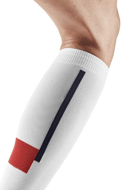 Damskie skarpety kompresyjne sportowe CEP The Run Limited wysokie białe - nowa kolekcja