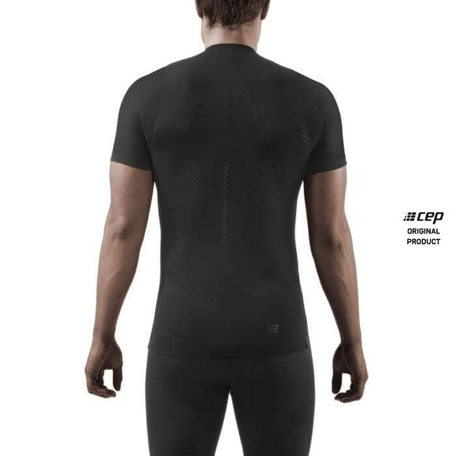 Męska koszulka sportowa z krótkim rękawem  CEP Ultralight czarna