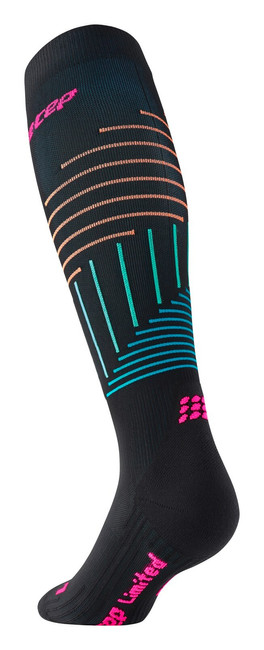 Damskie skarpety kompresyjne sportowe CEP The Run Limited 2024 wysokie czarne