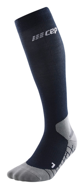 Męskie skarpety kompresyjne trekkingowe Hiking Light Merino CEP granatowe