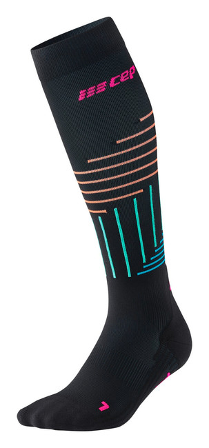 Damskie skarpety kompresyjne sportowe CEP The Run Limited 2024 wysokie czarne