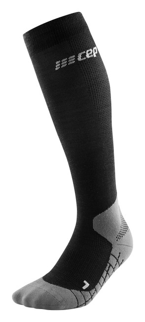 Męskie skarpety kompresyjne trekkingowe Hiking Light Merino CEP czarne