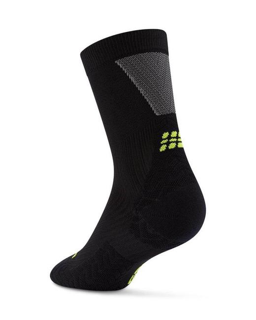 Męskie skarpety kompresyjne sportowe do połowy łydki CEP Core Run Ultralight czarne