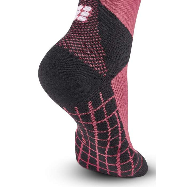 Damskie skarpety kompresyjne trekkingowe CEP z wełną Hiking Light Merino krótkie różowe