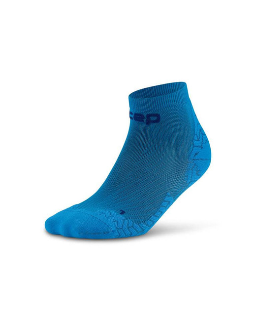 Damskie skarpety kompresyjne sportowe za kostkę low cut CEP Core Run Ultralight niebieskie