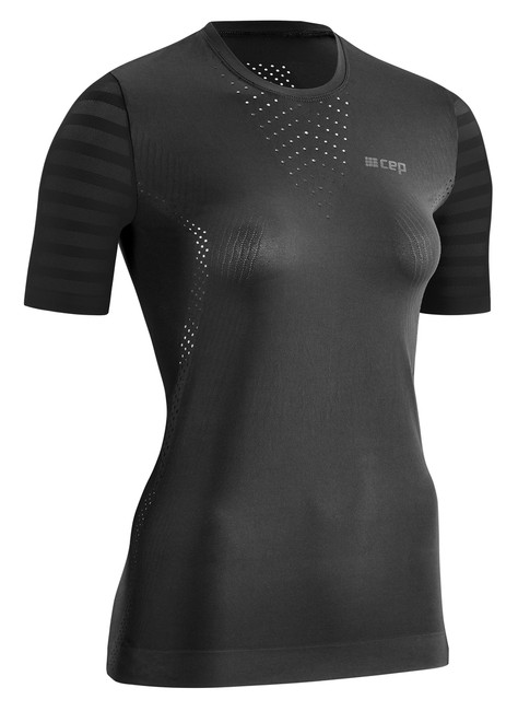 Damska koszulka sportowa z krótkim rękawem CEP Ultralight czarna