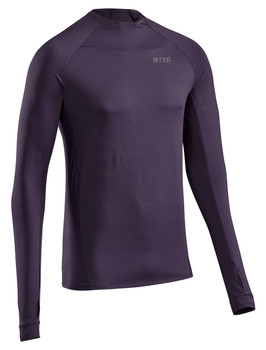 Męska koszulka sportowa z długim rękawem CEP  Reflective fioletowa